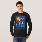 Retro Sneeuwschoen Bergski T-shirt (Voorkant volledig)