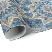 Retro sneeuwvlok Kaleidoscoop Quilt Cadeaupapier (Rol Hoek)