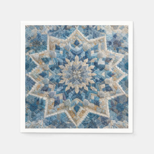 Retro sneeuwvlok Kaleidoscoop Quilt Servet