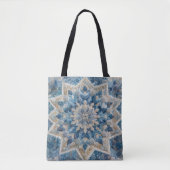 Retro sneeuwvlok Kaleidoscoop Quilt Tote Bag (Voorkant)