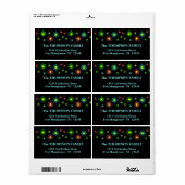 Retro Sneeuwvlok Kerstmis Vakantie Adres Label (Full Sheet)