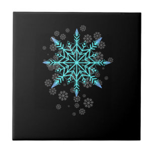 Retro sneeuwvlok voor vrouwen tegeltje