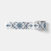 Retro Sneeuwvlok Winter Patroon Satijnen Lint (Voorkant)