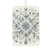 Retro sneeuwvlok winterpatroon luchtverfrisser (Voorkant)