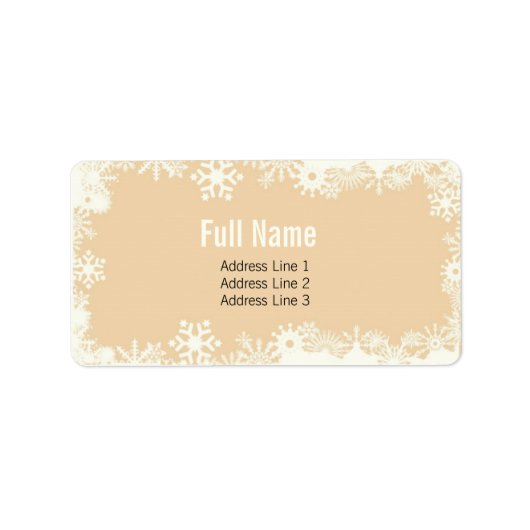 Retro Sneeuwvlokken 4 kerstlabels Etiket (Voorkant)