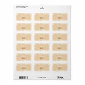 Retro Sneeuwvlokken 4 kerstlabels Etiket (Full Sheet)