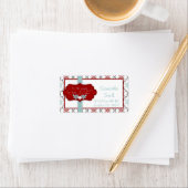 Retro sneeuwvlokken adreslabel etiket (Insitu)