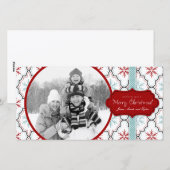 Retro Sneeuwvlokken Fotokaart Feestdagenkaart (Voorkant / Achterkant)