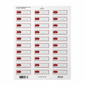 Retro Sneeuwvlokken Retourlabel Etiket (Full Sheet)