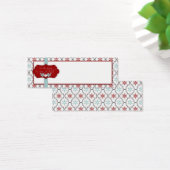 Retro Sneeuwvlokken Skinny Gift Label Mini Visitekaartjes (Bureau)