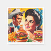 Retro Snel Eetcafé Koppel Servet (Voorkant)