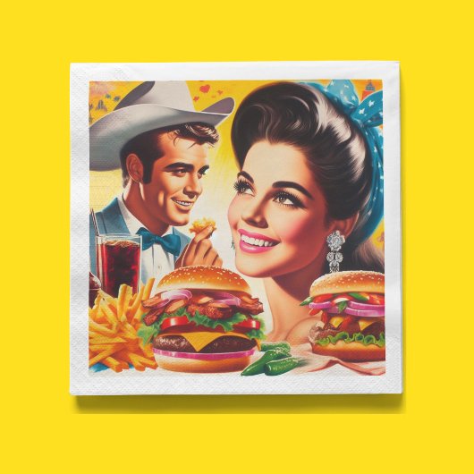 Retro Snel Eetcafé Koppel Servet