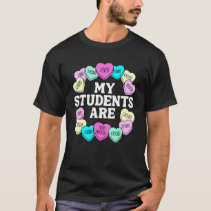 Retro Snoep Hart Leraar Valentijn positief AFF T-shirt