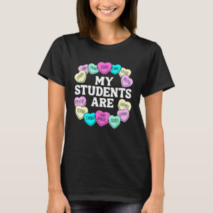 Retro Snoep Hart Leraar Valentijn positief AFF T-shirt