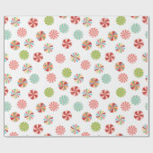 Retro Snoep kerstakelpapier voor kerstverpakking Cadeaupapier (Vlak)