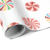Retro Snoep kerstakelpapier voor kerstverpakking Cadeaupapier (Rol Hoek)