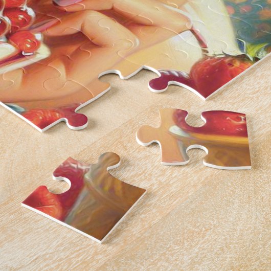 Retro Snoep meisjes Legpuzzel (Zijkant)