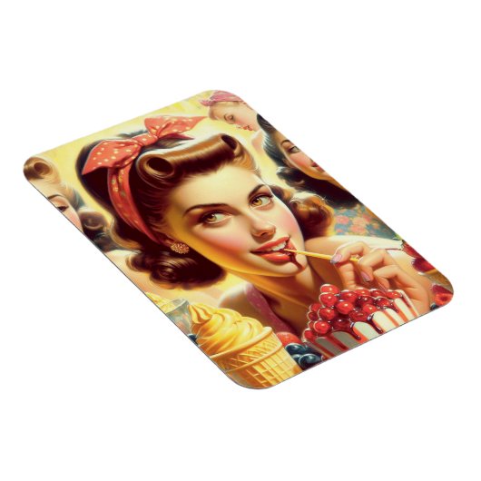 Retro Snoep meisjes Magneet (Rechterzijde)