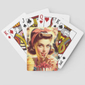 Retro Snoep meisjes Pokerkaarten (Achterkant)