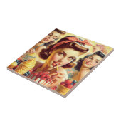 Retro Snoep meisjes Tegeltje (Zijkant)