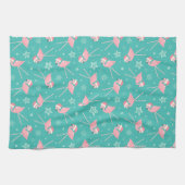 Retro Snoep Pink Flamingos ©studioxine Theedoek (Horizontaal)