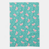 Retro Snoep Pink Flamingos ©studioxine Theedoek (Verticaal)