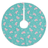 Retro Snoep Pink Flamingos ©studioxtine Kerstboom Rok (Voorkant)