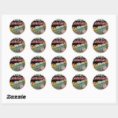 Retro-Snoep Ronde Sticker (Vel)