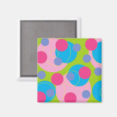 Retro Snoep roze magneet (Voorkant / Achterkant)