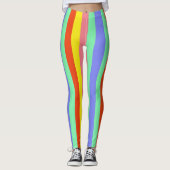 Retro Snoep strepen - One Love Leggings (Voorkant)