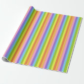 Retro Snoep Stripe Cadeaupapier (Uitgerold)