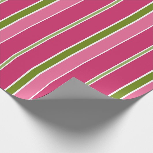 Retro Snoep Stripes kerstpapier Cadeaupapier (Hoek)