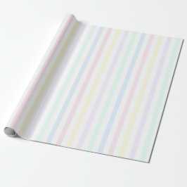 Retro Snoep Stripes Pastel Cadeaupapier