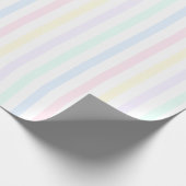 Retro Snoep Stripes Pastel Cadeaupapier (Hoek)
