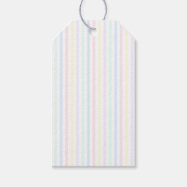 Retro Snoep Stripes Pastel Multicolor Cadeaulabel