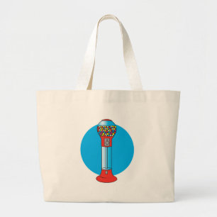 Retro snoepautomaat grote tote bag