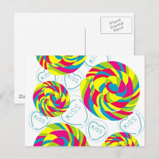 retro snoepgoed briefkaart (Voorkant / Achterkant)