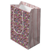 Retro Snoepjes- Roze Medium Cadeauzakje (Achterkant Gekanteld)