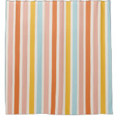 Retro Snoepjes strepen Douchegordijn (Voorkant)