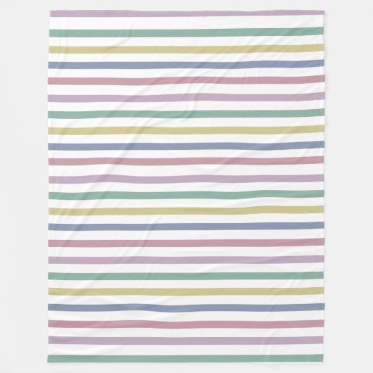 Retro Snoepjes strepen Fleece Deken (Voorkant)