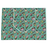 Retro Snoepjes- Turkoois Groot Cadeauzakje (Voorkant)