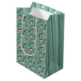 Retro Snoepjes- Turquoise Medium Cadeauzakje