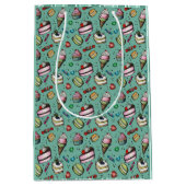 Retro Snoepjes- Turquoise Medium Cadeauzakje (Voorkant)