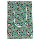 Retro Snoepjes- Turquoise Medium Cadeauzakje (Achterkant)