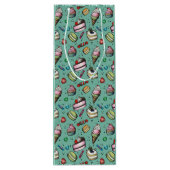 Retro Snoepjes- Turquoise Wijn Cadeautas (Achterkant)