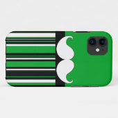 Retro Snorhaar Snor met groene strepen Case-Mate iPhone Case (Achterkant (horizontaal))