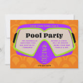 Retro Snorkel Pool Party Kaart (Voorkant)