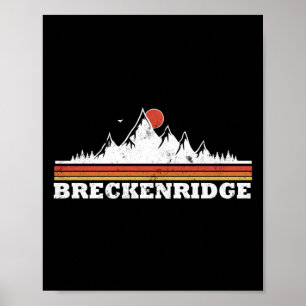 Retro Snow Ski Breckenridge Poster