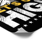 Retro Snow Ski Laten we high worden Poster (Hoek)