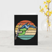 Retro Snowboard 1 Kaart (Gele Bloem)